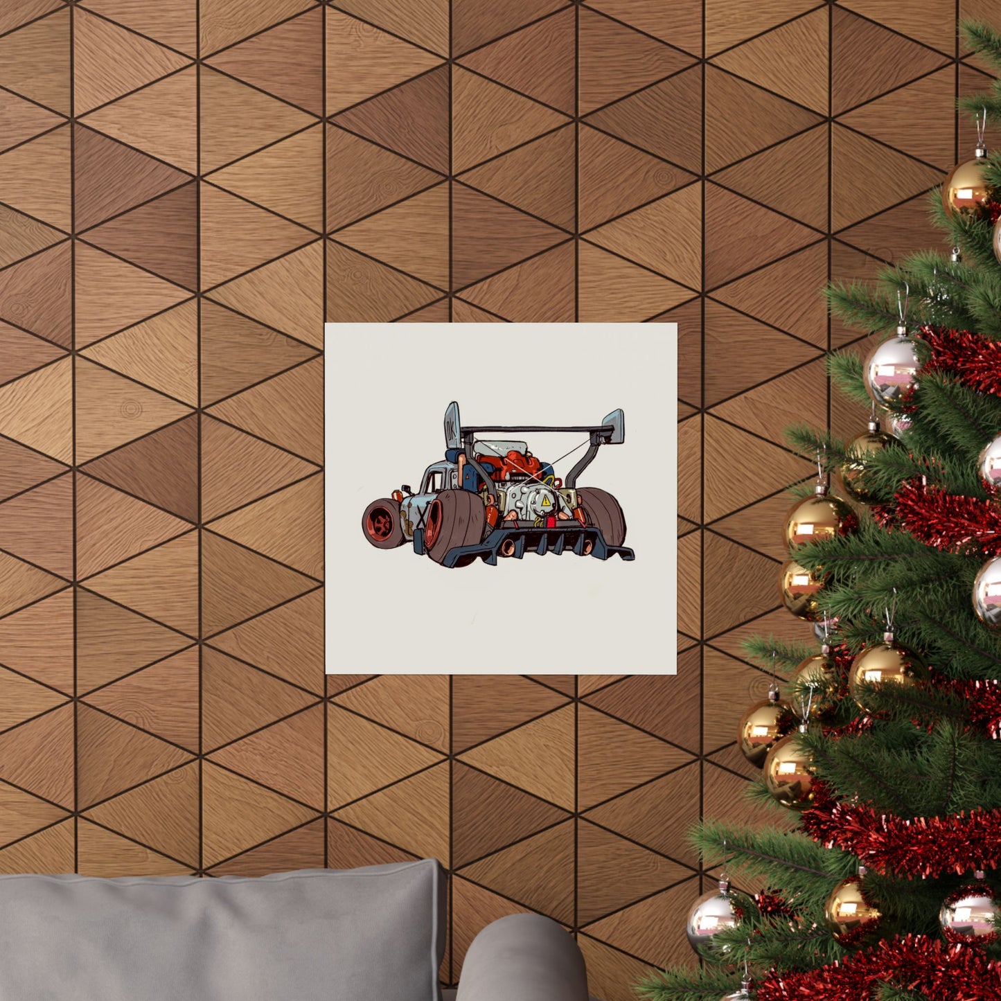 Backyard Monster – Póster de coche de carreras Widebody