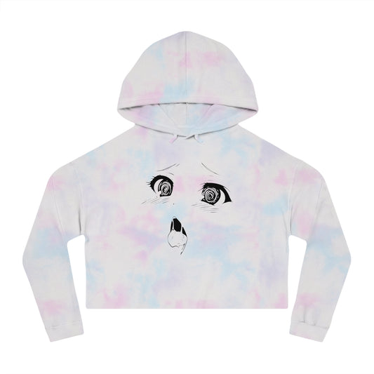 Sudadera Corta con Capucha para Mujer Sultry Ahegao Bliss