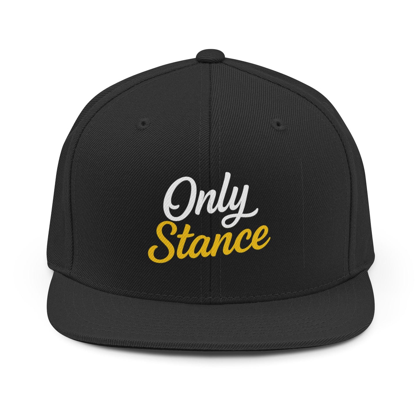 Only Stance Flat Bill Snapback Hat Black/Gold