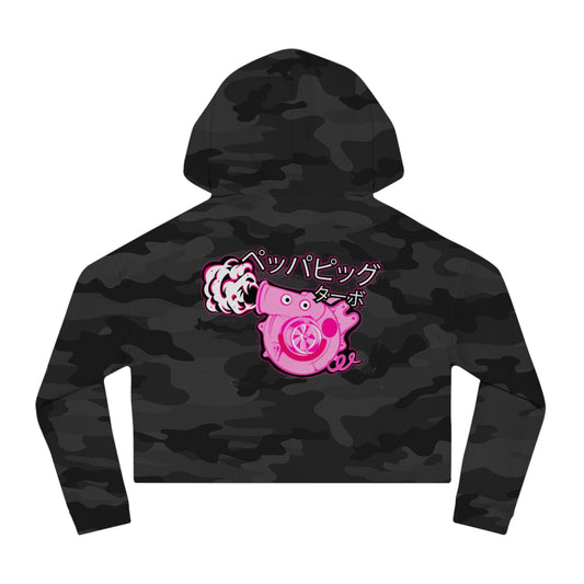 Turbo Piggy – Sudadera con Capucha Corta para Mujer