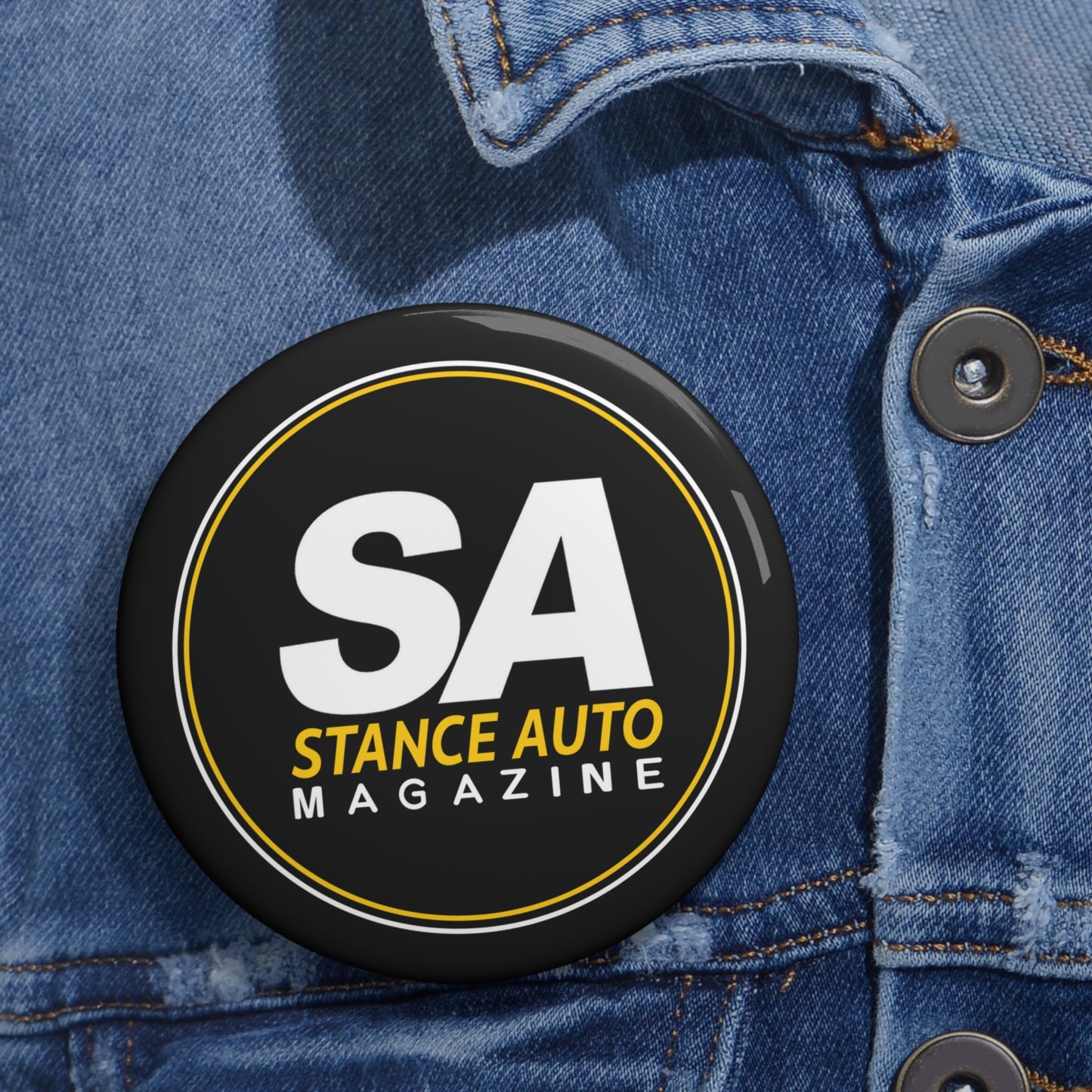 Stance Auto Magazine Logo Pin Button — Official Street Culture Badge