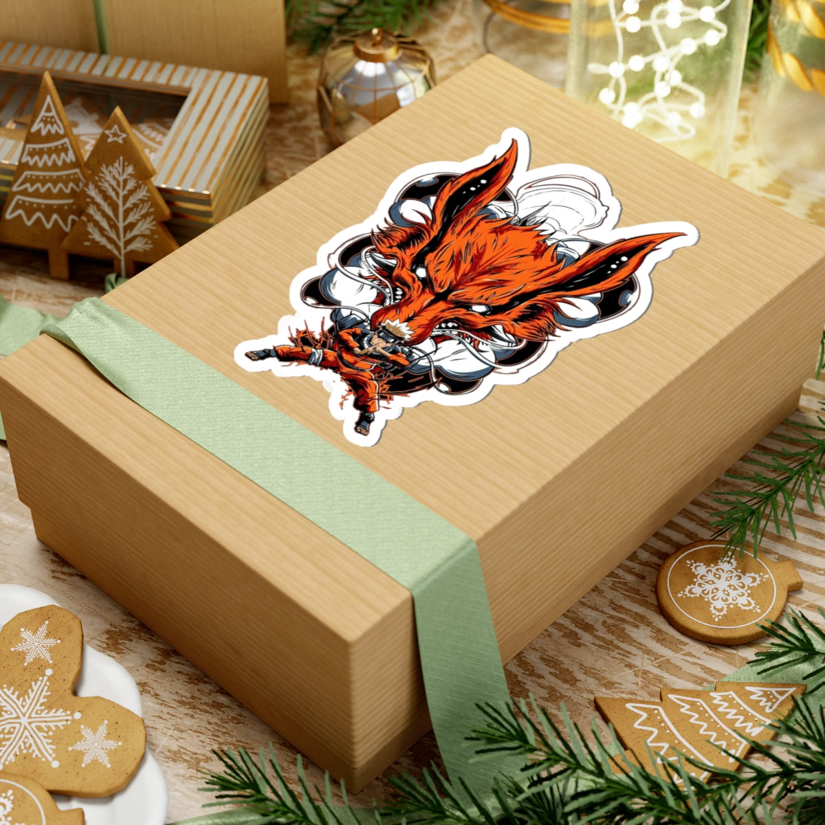 Nine-Tailed Inferno – Mythic Fox Warrior Sticker