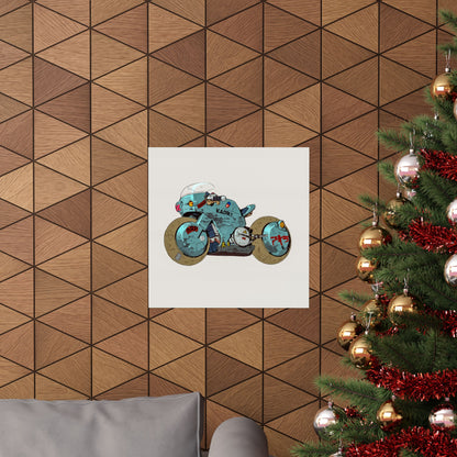 Tetsuo's Cyber Relic – Retro Futurist Moto Poster