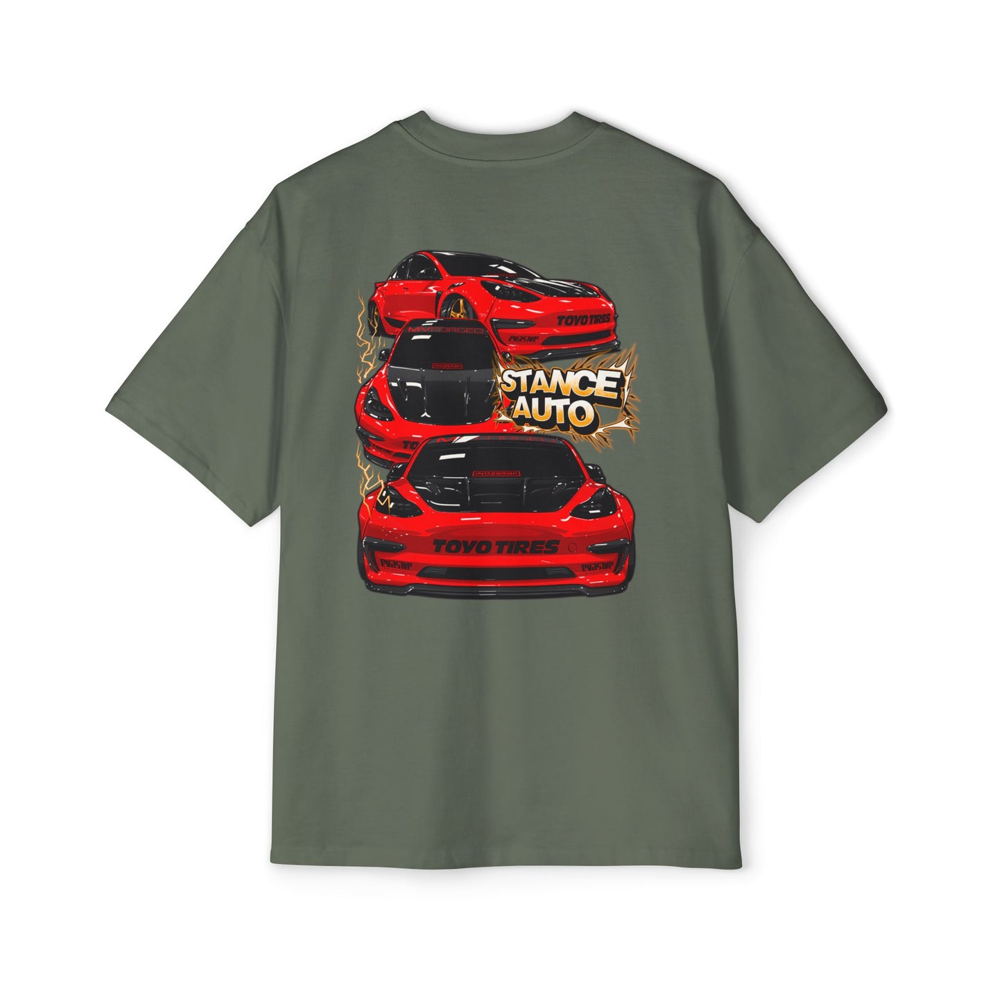 Stance Auto "Carbon Voltage" Tesla Model 3 Heavy Oversized Tee