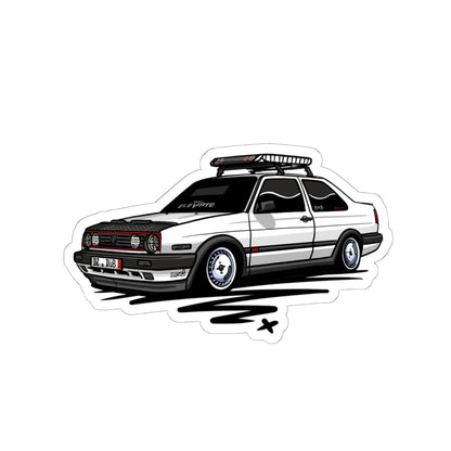 Sxetched – 1988 VW Jetta Coupe Classic Euro Sticker