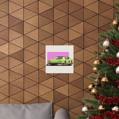 Neon Wedge – Retro Futurist Sports Car Poster