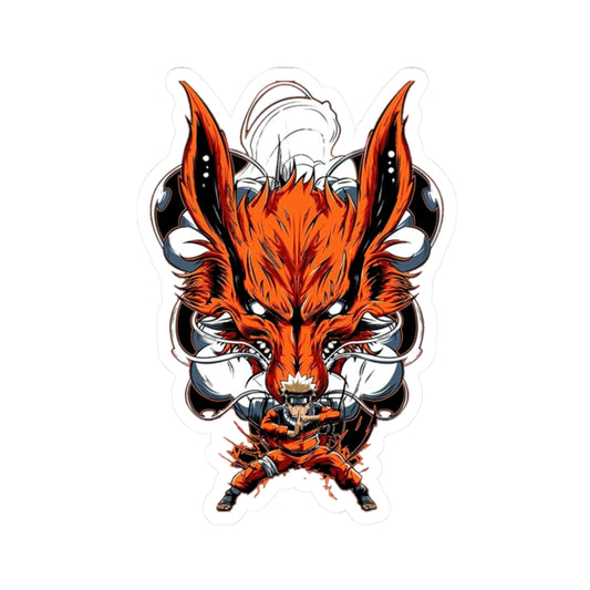 Nine-Tailed Inferno – Mythic Fox Warrior Sticker