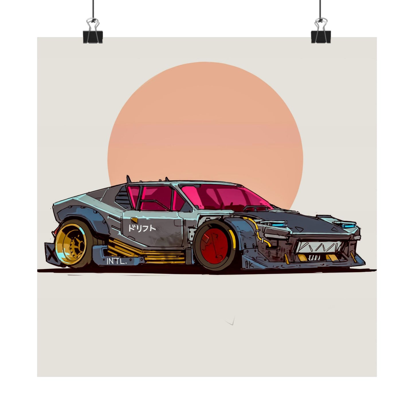 Sunset Slide – Outlaw Drift Coupe Poster
