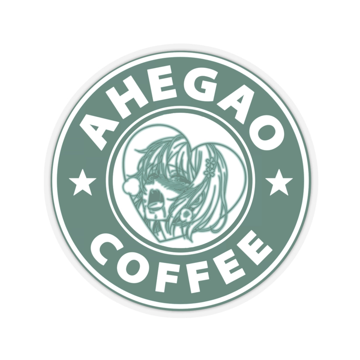 "Overcaffeinated" Anime Café Sticker