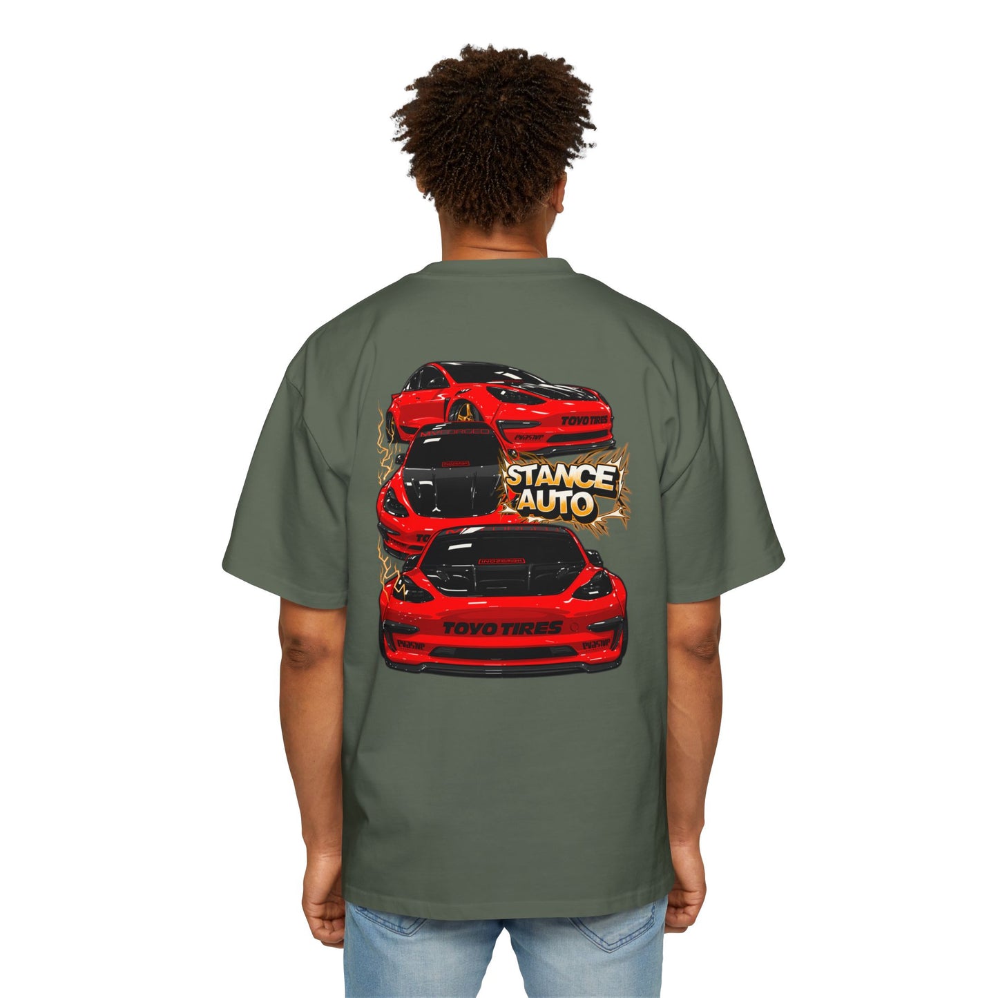 Stance Auto "Carbon Voltage" Tesla Model 3 Heavy Oversized Tee