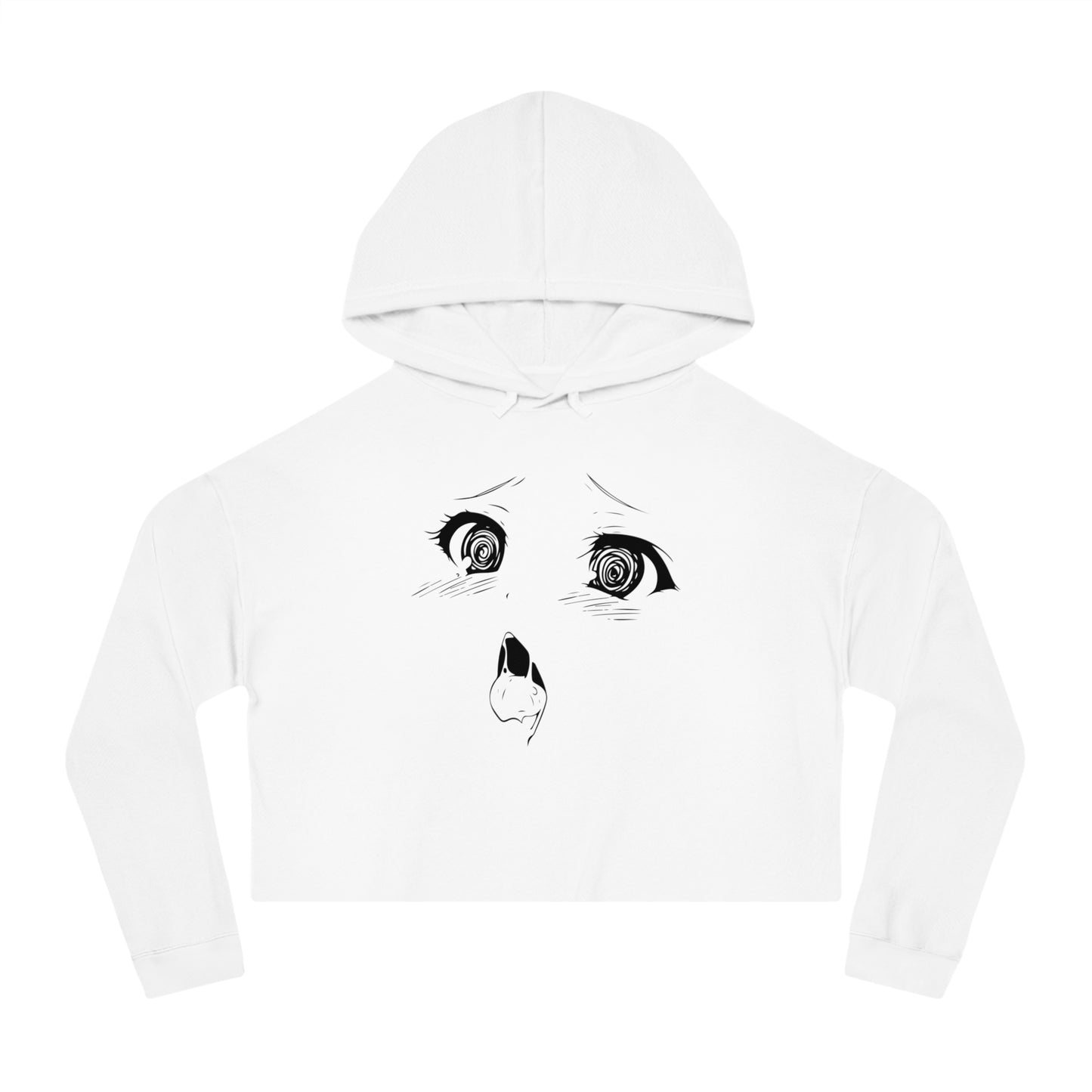 Sultry Ahegao Bliss Women’s Cropped Hoodie