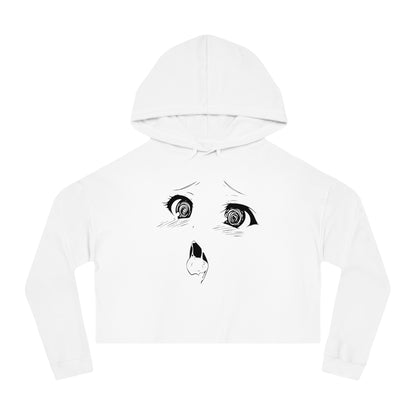 Sultry Ahegao Bliss Women’s Cropped Hoodie