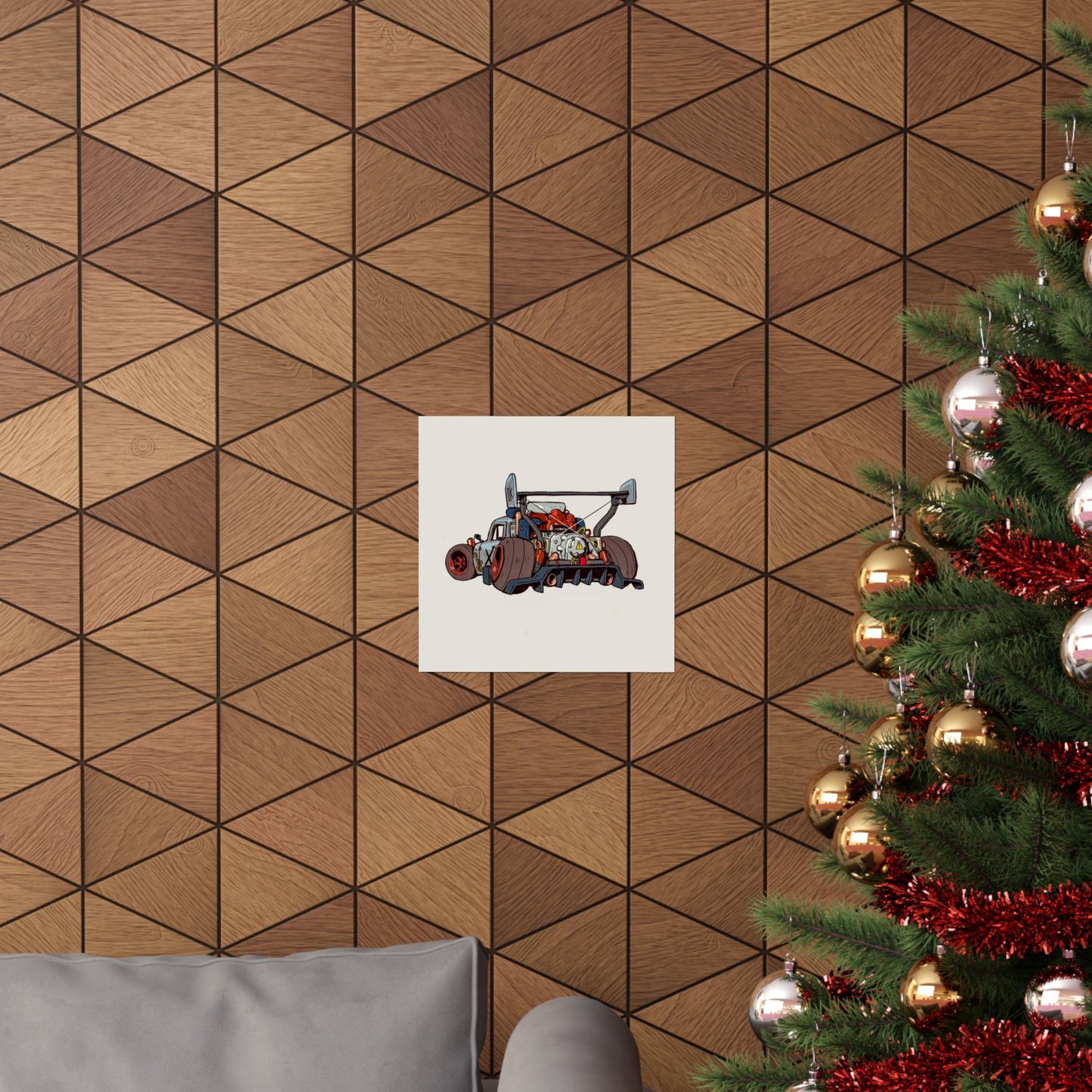 Backyard Monster – Póster de coche de carreras Widebody