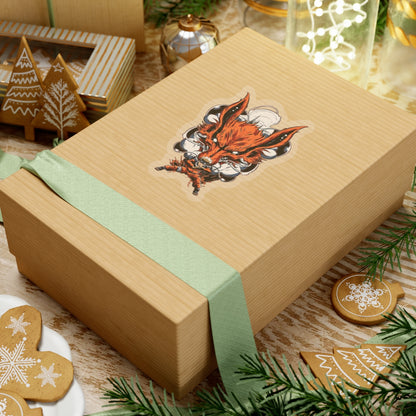 Nine-Tailed Inferno – Mythic Fox Warrior Sticker