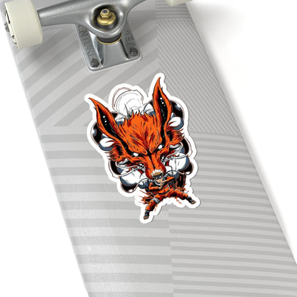 Nine-Tailed Inferno – Mythic Fox Warrior Sticker