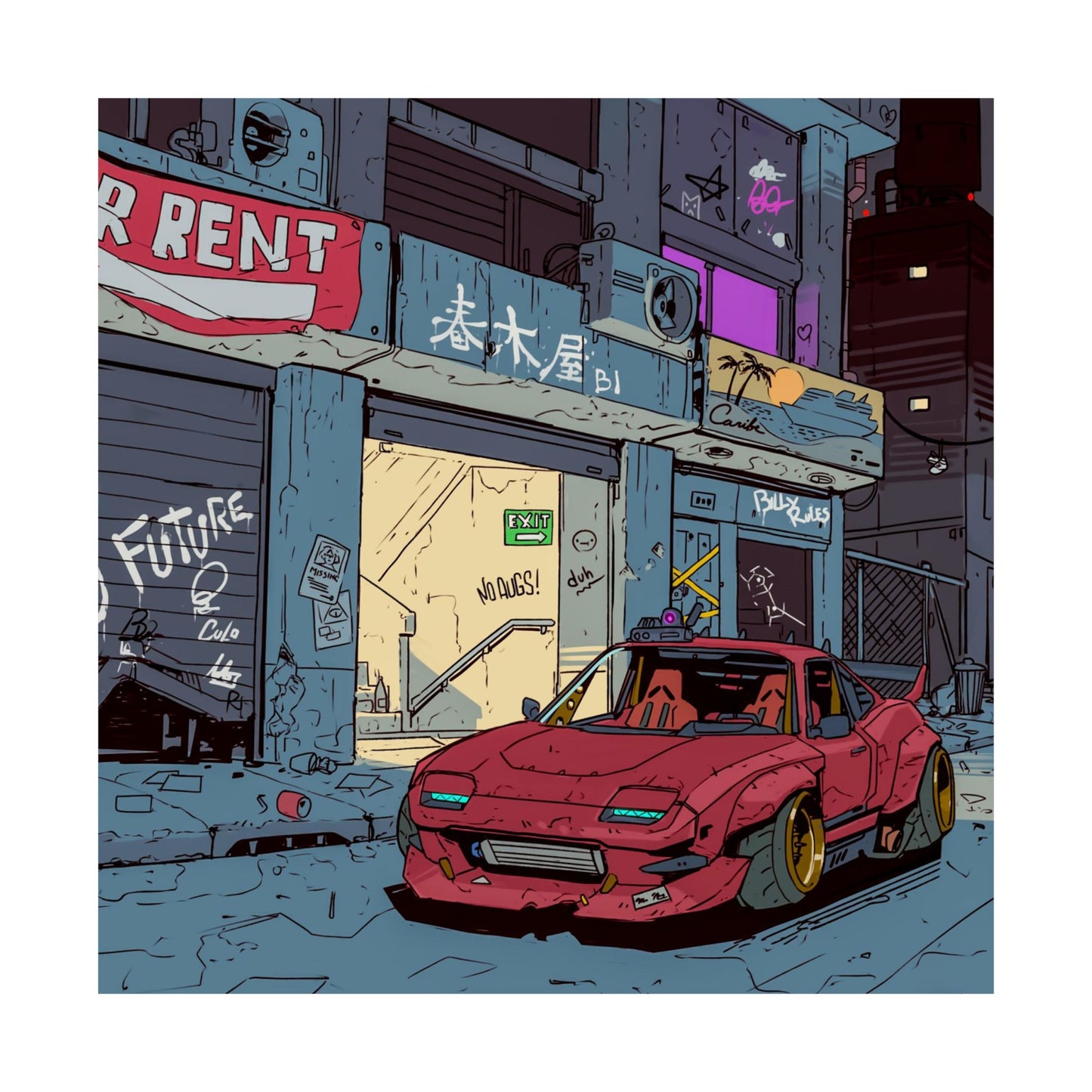 Pick-Up or Delivery — Midnight Alley Street Build Matte Poster