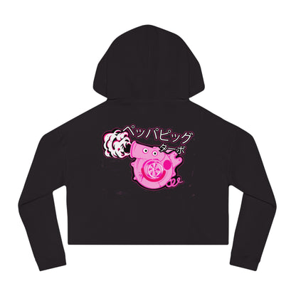 Turbo Piggy – Women’s Cropped Hooded Sweatshirt