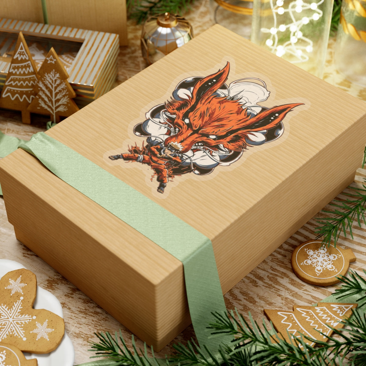 Nine-Tailed Inferno – Mythic Fox Warrior Sticker