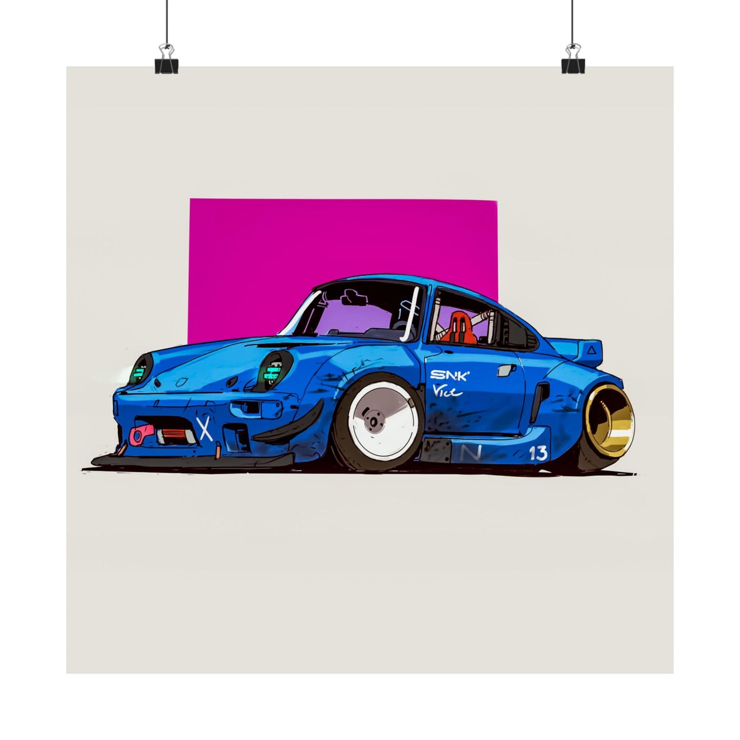 Neon Apex – Widebody Street Coupe Poster