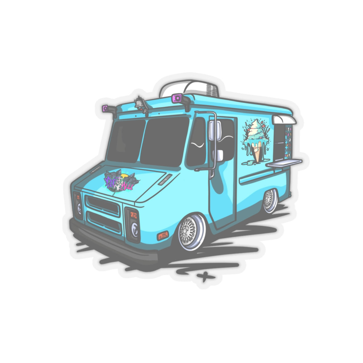 Sxetched – Slammed Ice Cream Truck Sweet Stance Sticker