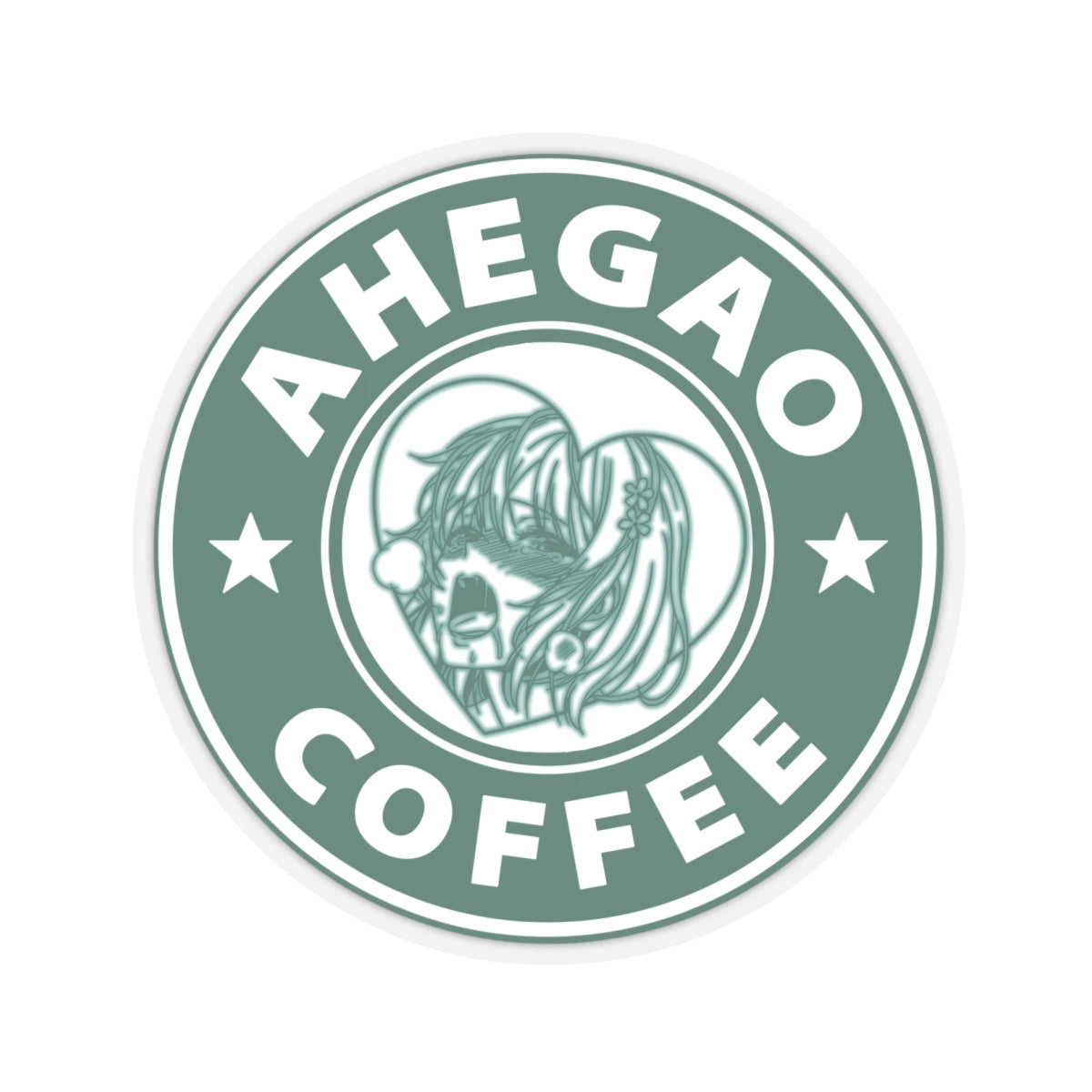 "Overcaffeinated" Anime Café Sticker