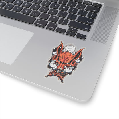 Nine-Tailed Inferno – Mythic Fox Warrior Sticker