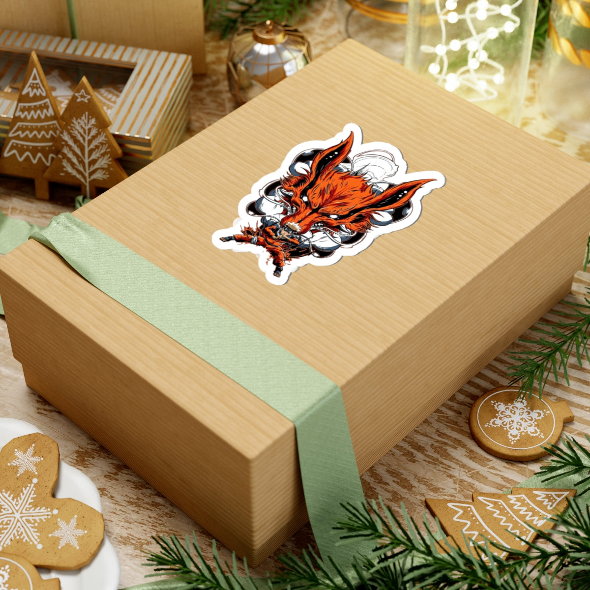 Nine-Tailed Inferno – Mythic Fox Warrior Sticker