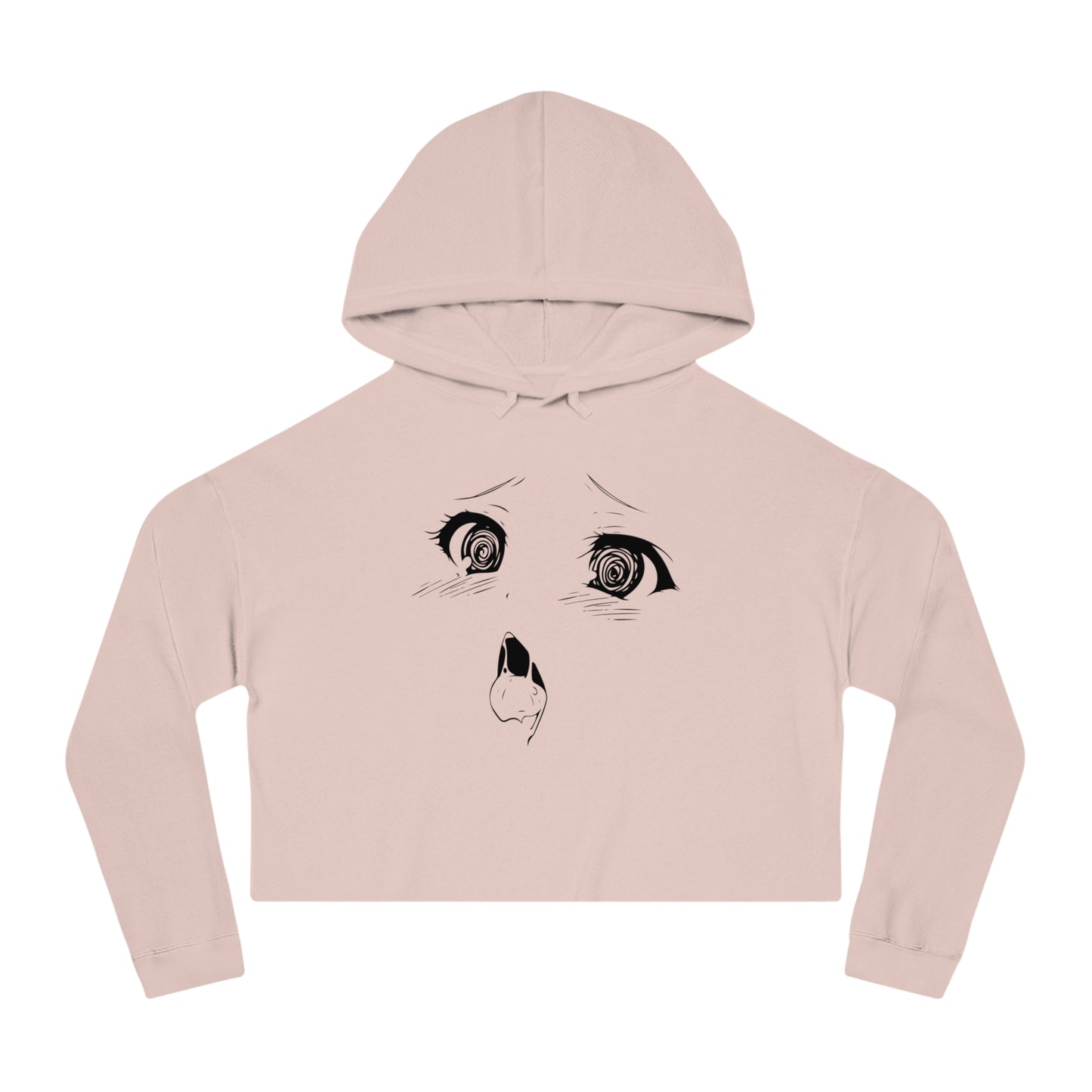 Sultry Ahegao Bliss Women’s Cropped Hoodie