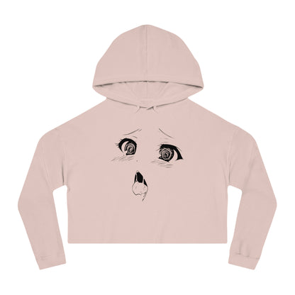 Sultry Ahegao Bliss Women’s Cropped Hoodie