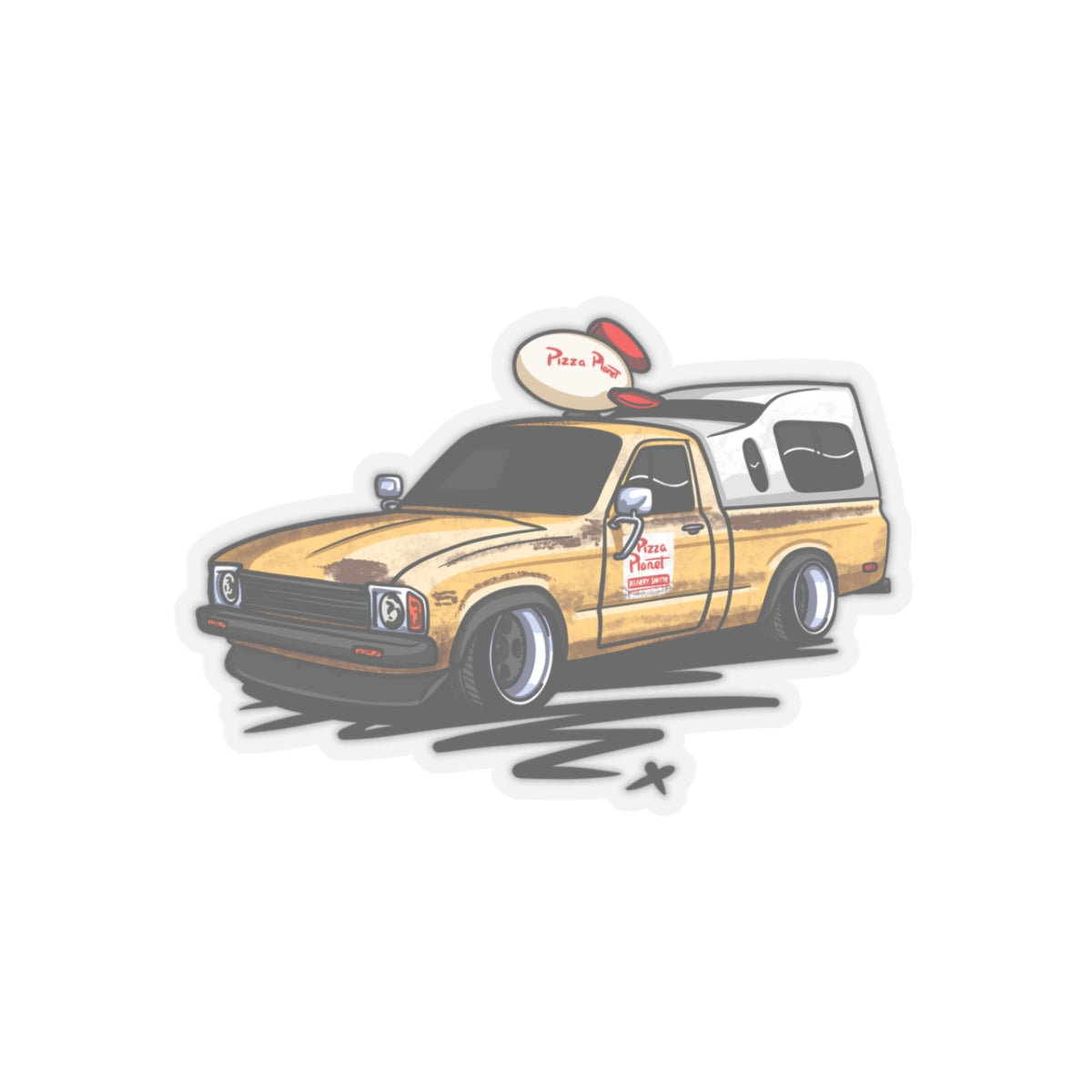 Sxetched – Retro Rocket Delivery Truck Slammed Edition Sticker