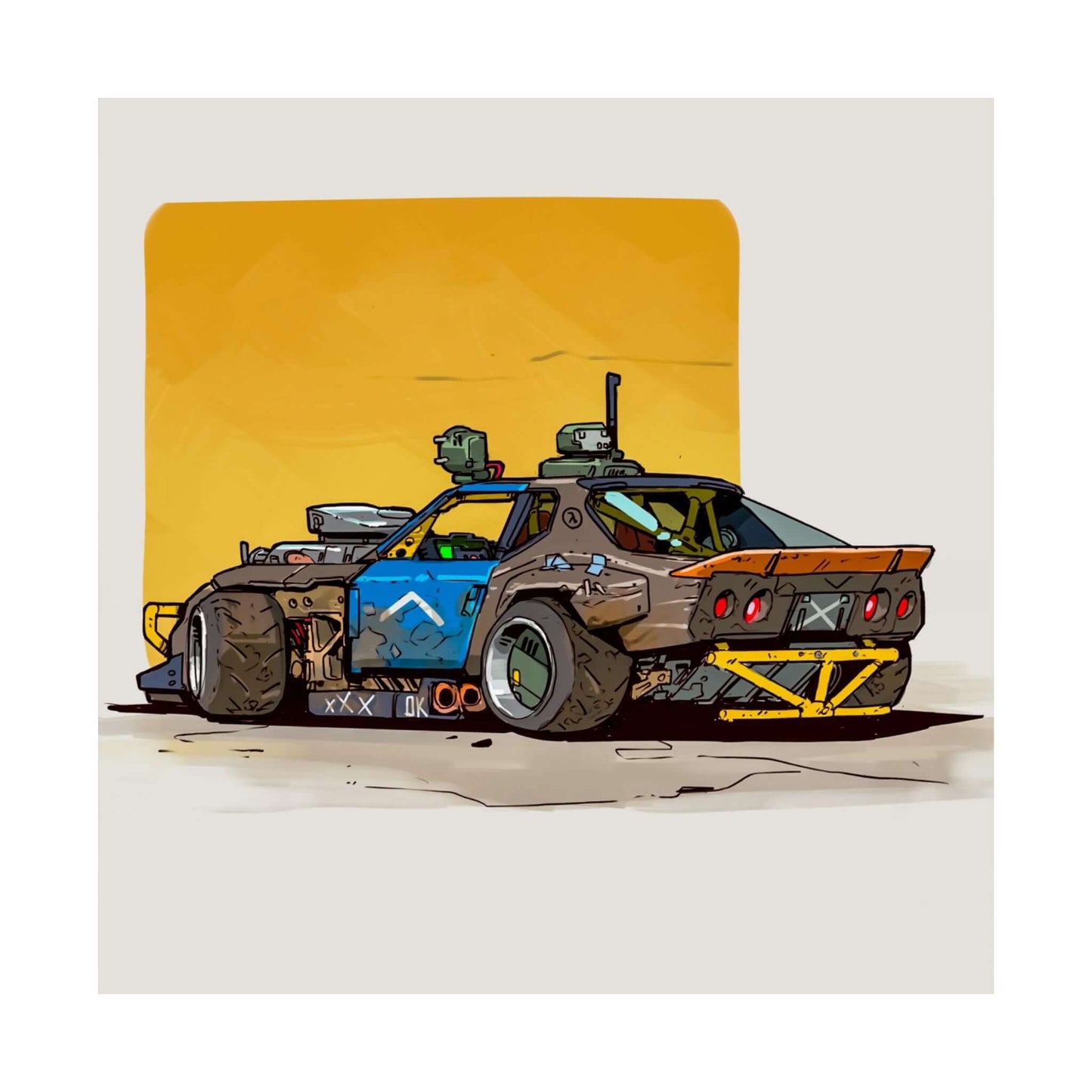 Wasteland Protocol – Armored Street Machine Poster