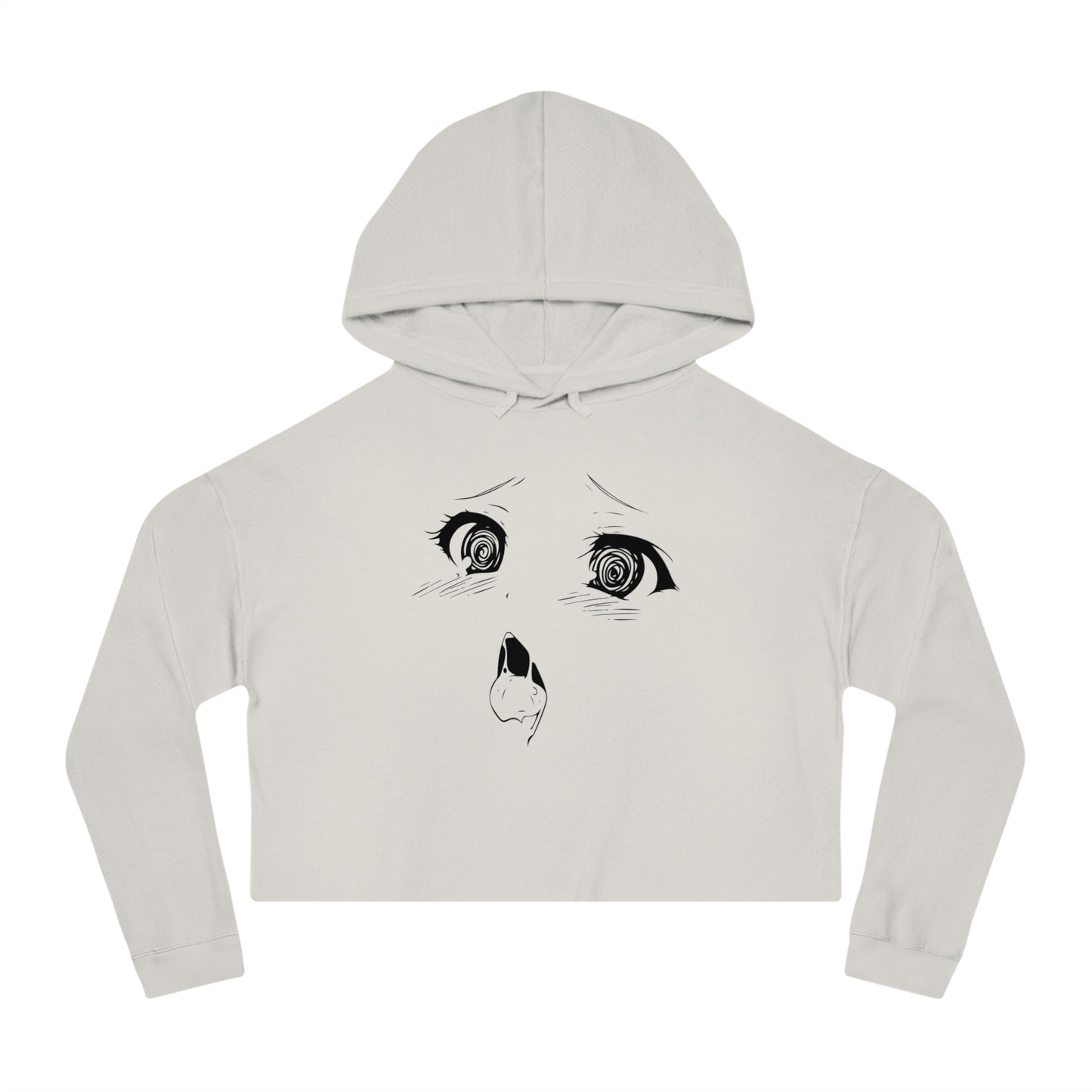 Sultry Ahegao Bliss Women’s Cropped Hoodie