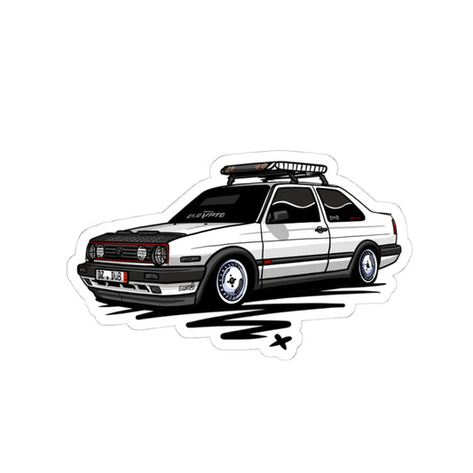 Sxetched – 1988 VW Jetta Coupe Classic Euro Sticker