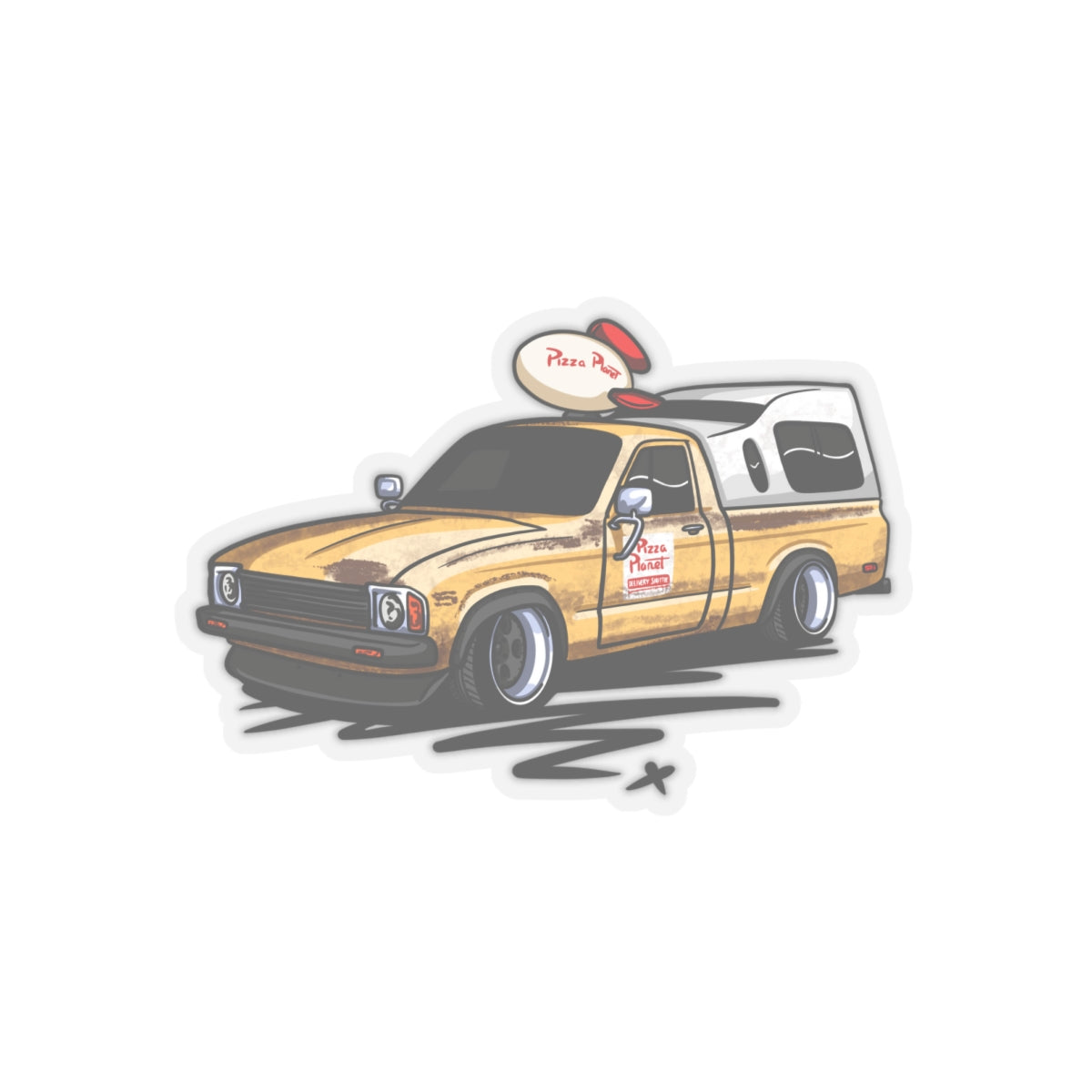 Sxetched – Retro Rocket Delivery Truck Slammed Edition Sticker