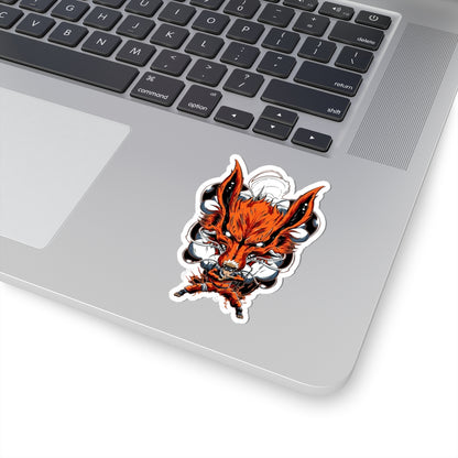 Nine-Tailed Inferno – Mythic Fox Warrior Sticker