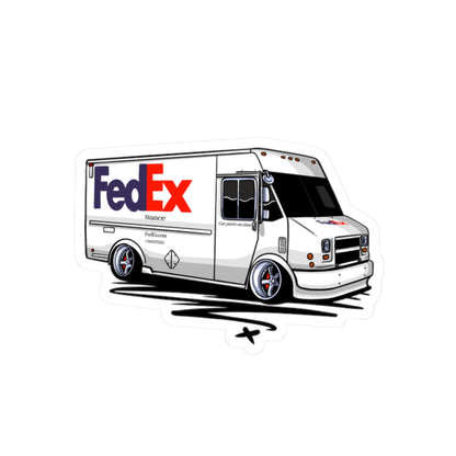 Sxetched — “Car Parts On Time” Slammed Delivery Truck Sticker