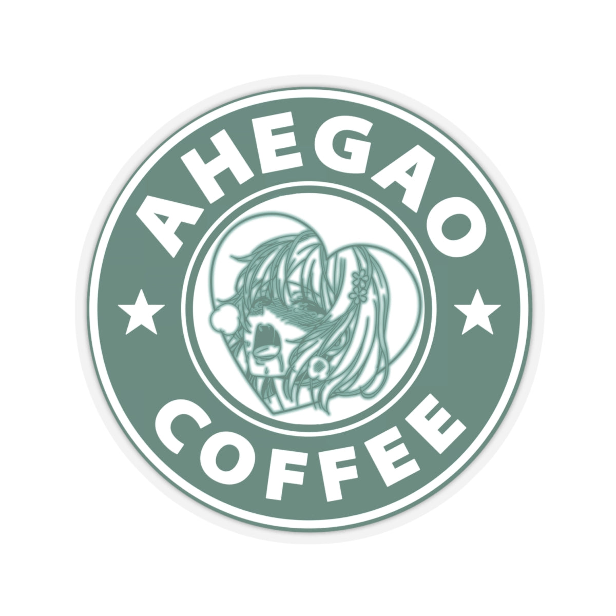"Overcaffeinated" Anime Café Sticker