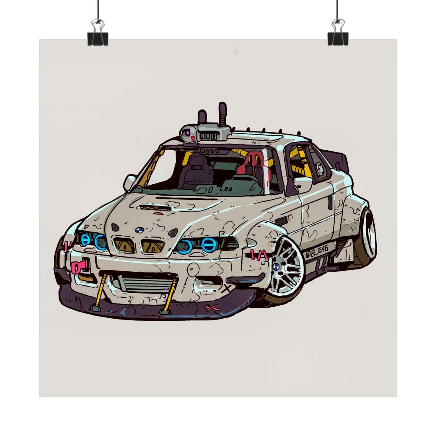 Rata de laboratorio – Póster de máquina callejera experimental