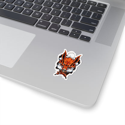 Nine-Tailed Inferno – Mythic Fox Warrior Sticker