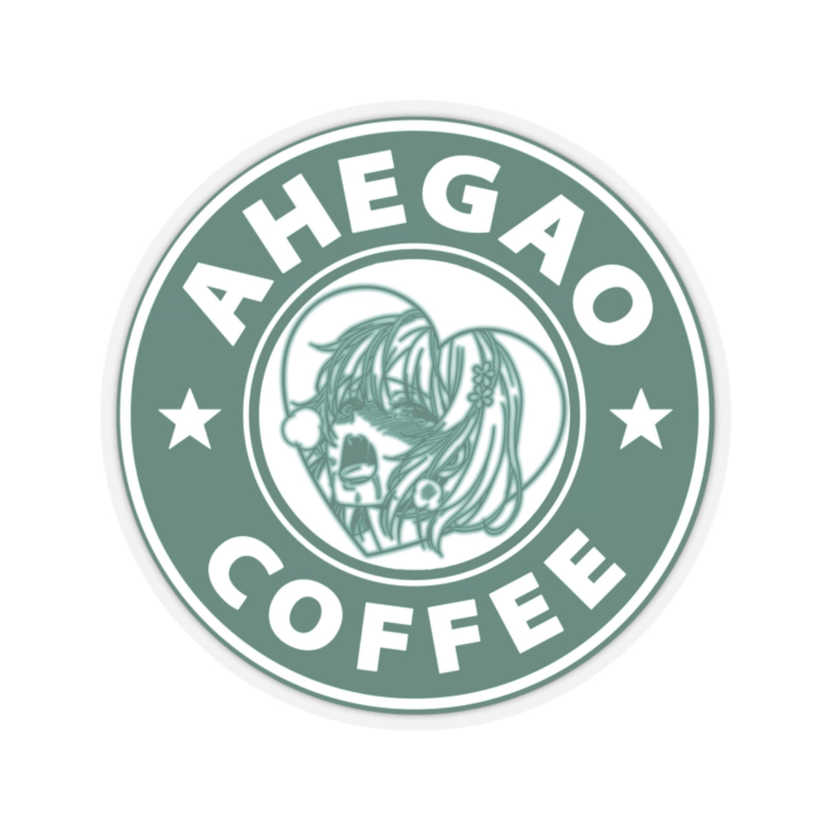 "Overcaffeinated" Anime Café Sticker