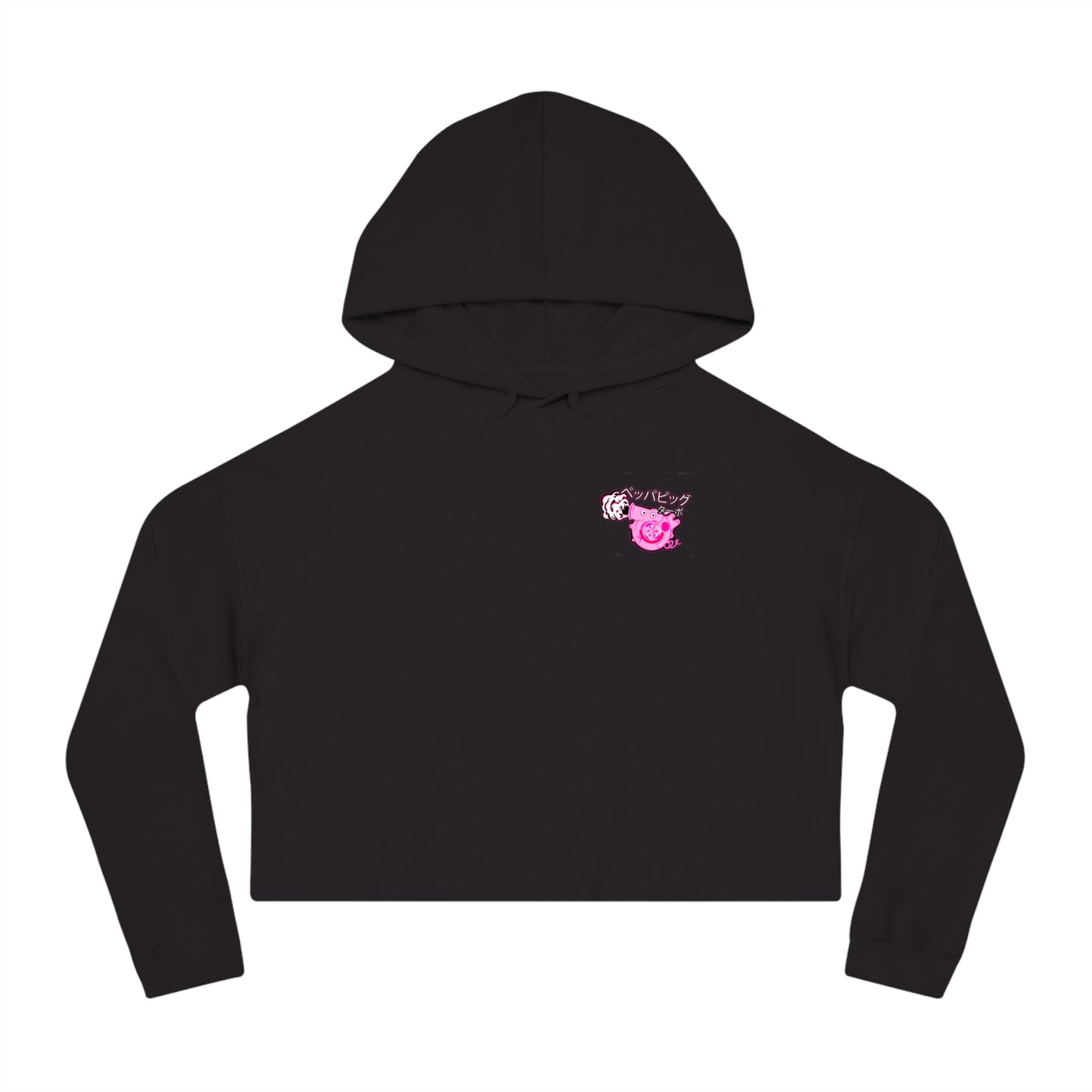 Turbo Piggy – Women’s Cropped Hooded Sweatshirt