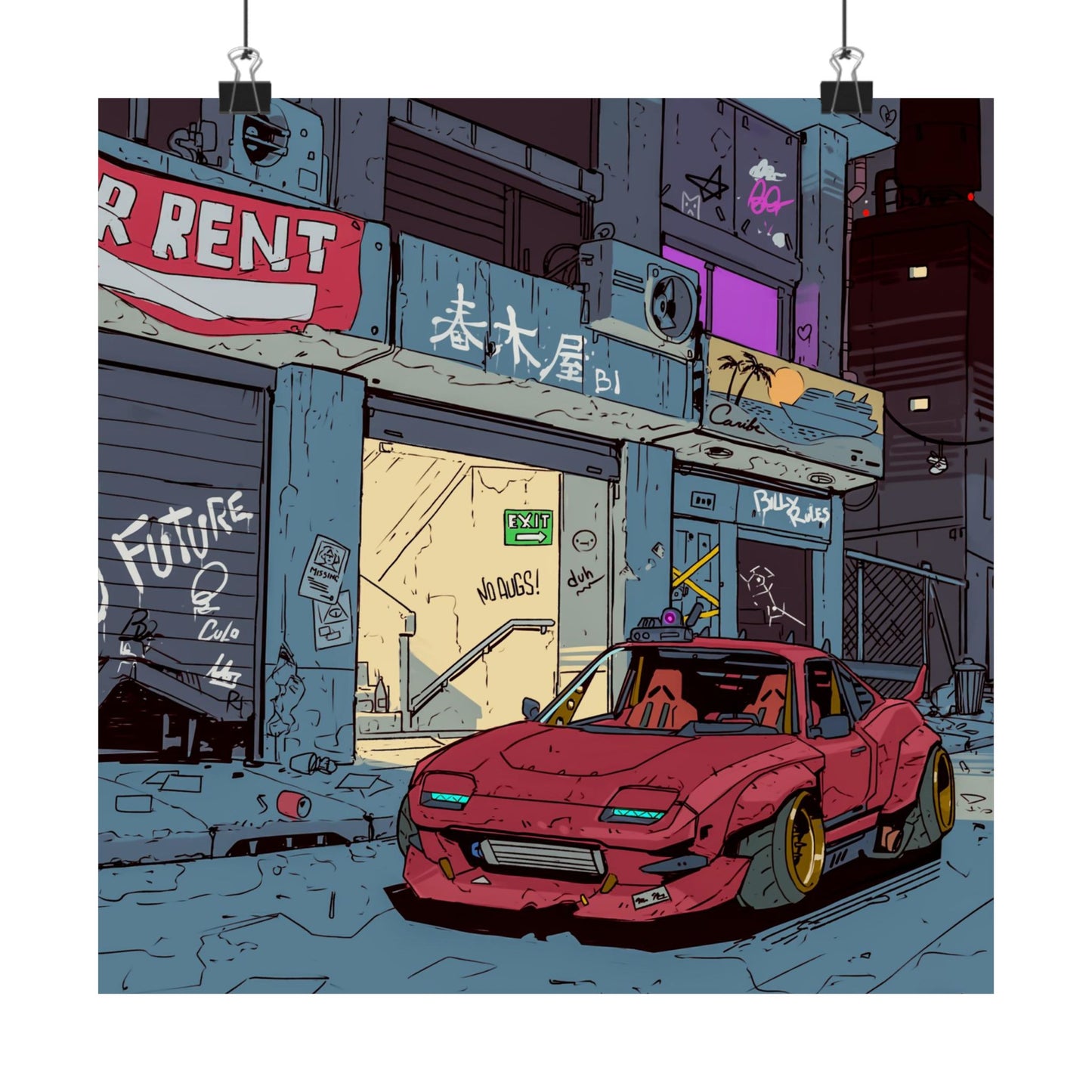Pick-Up or Delivery — Midnight Alley Street Build Matte Poster