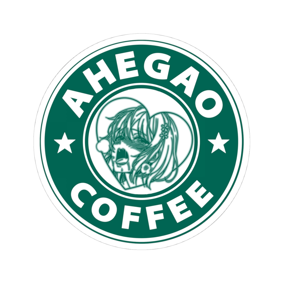 "Overcaffeinated" Anime Café Sticker