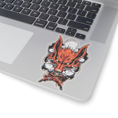 Nine-Tailed Inferno – Mythic Fox Warrior Sticker