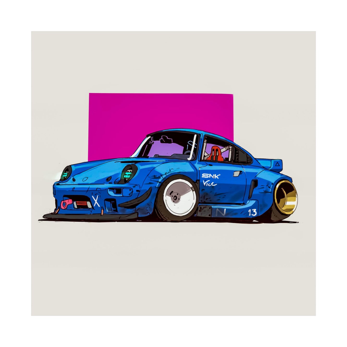 Neon Apex – Widebody Street Coupe Poster