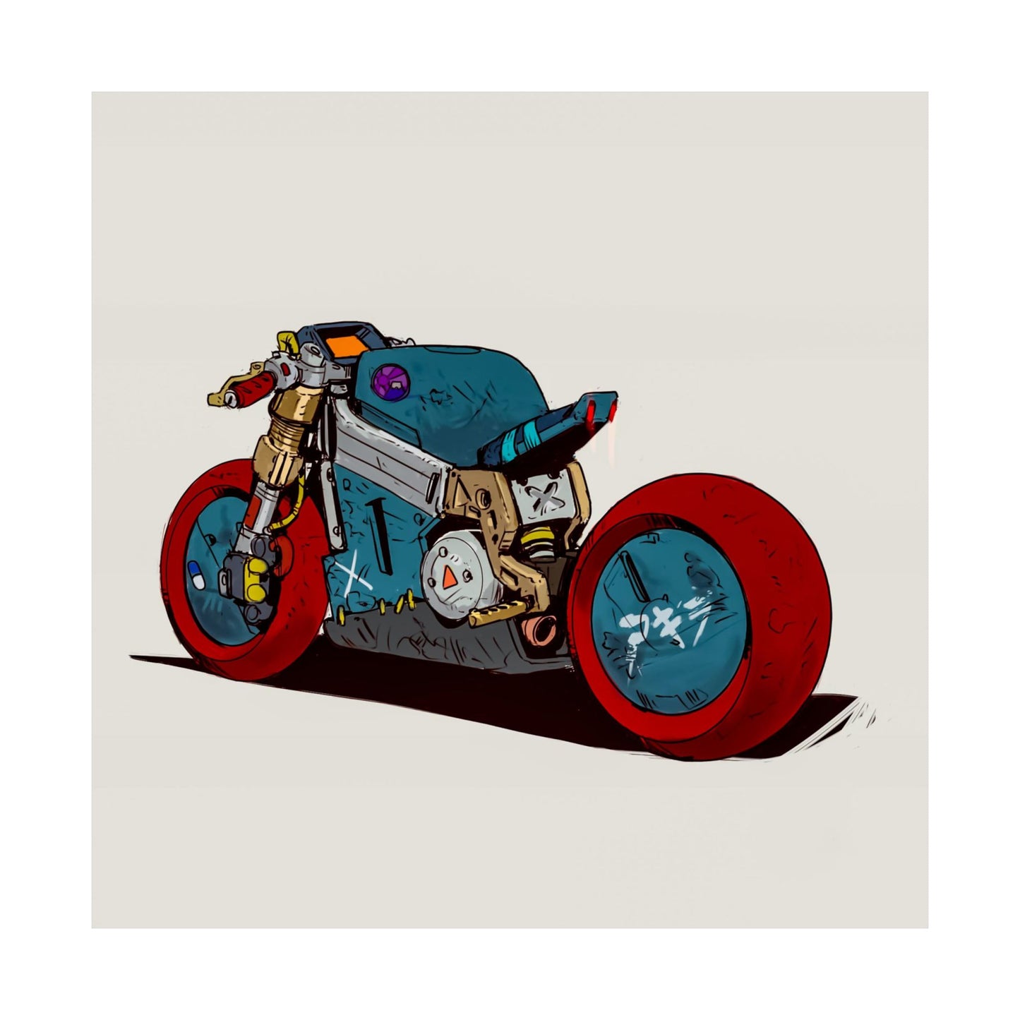 Yamagato's Iron Rebellion – Dystopian Street Moto Poster
