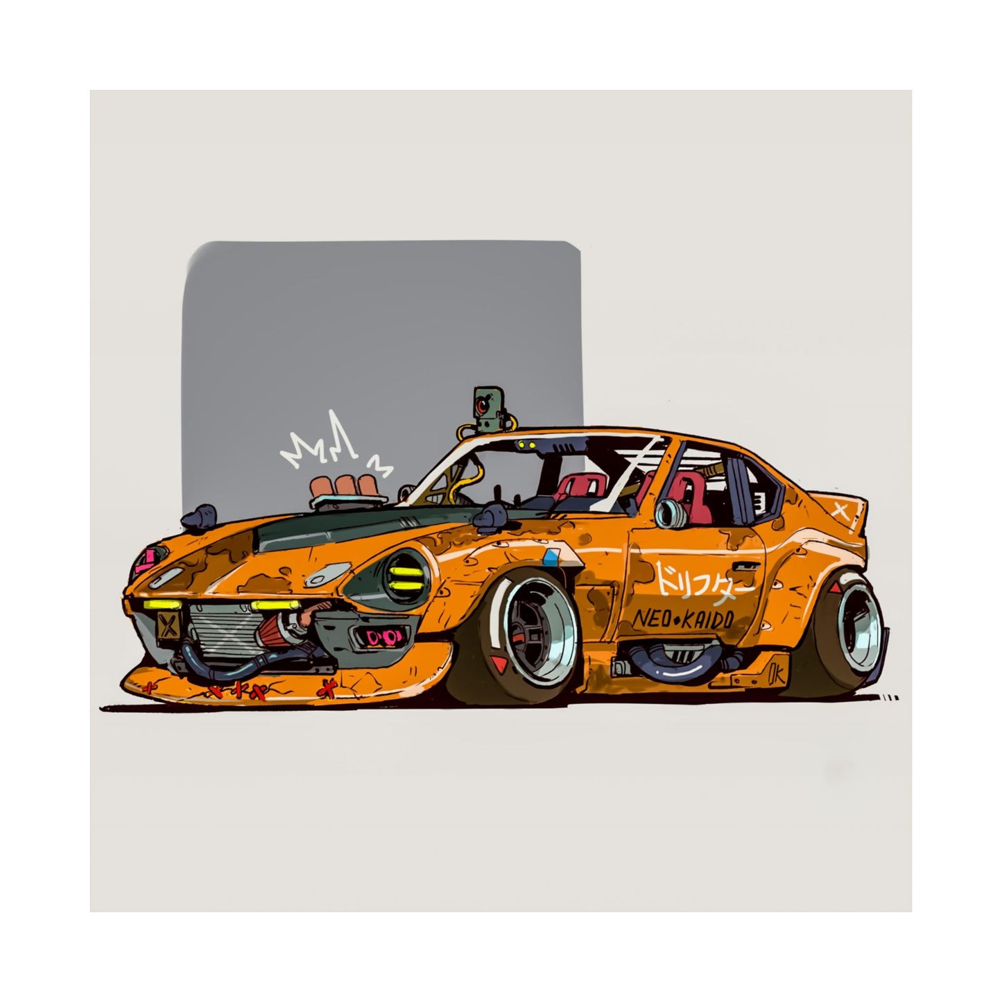 Rust Runner – Battle-Scarred Drift Coupe Poster