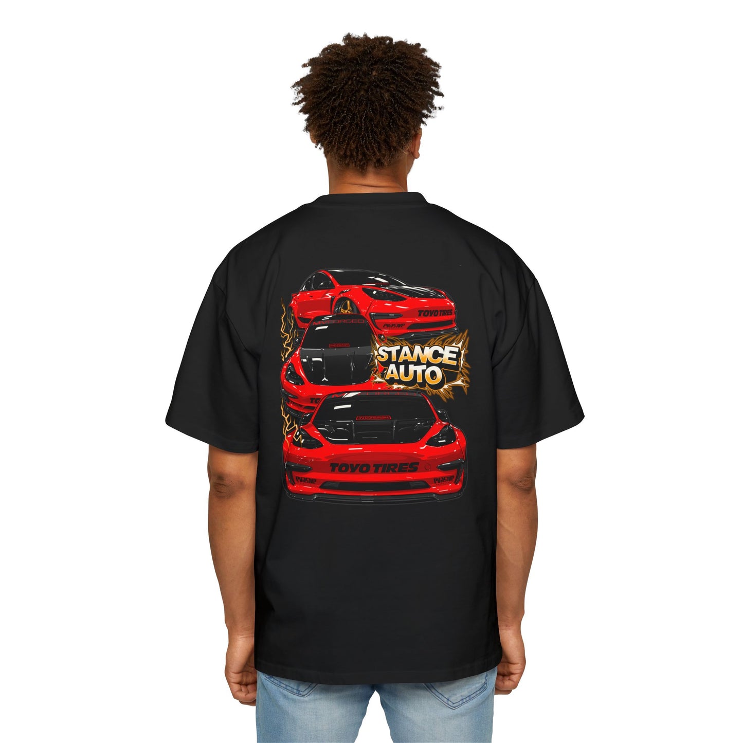 Stance Auto "Carbon Voltage" Tesla Model 3 Heavy Oversized Tee
