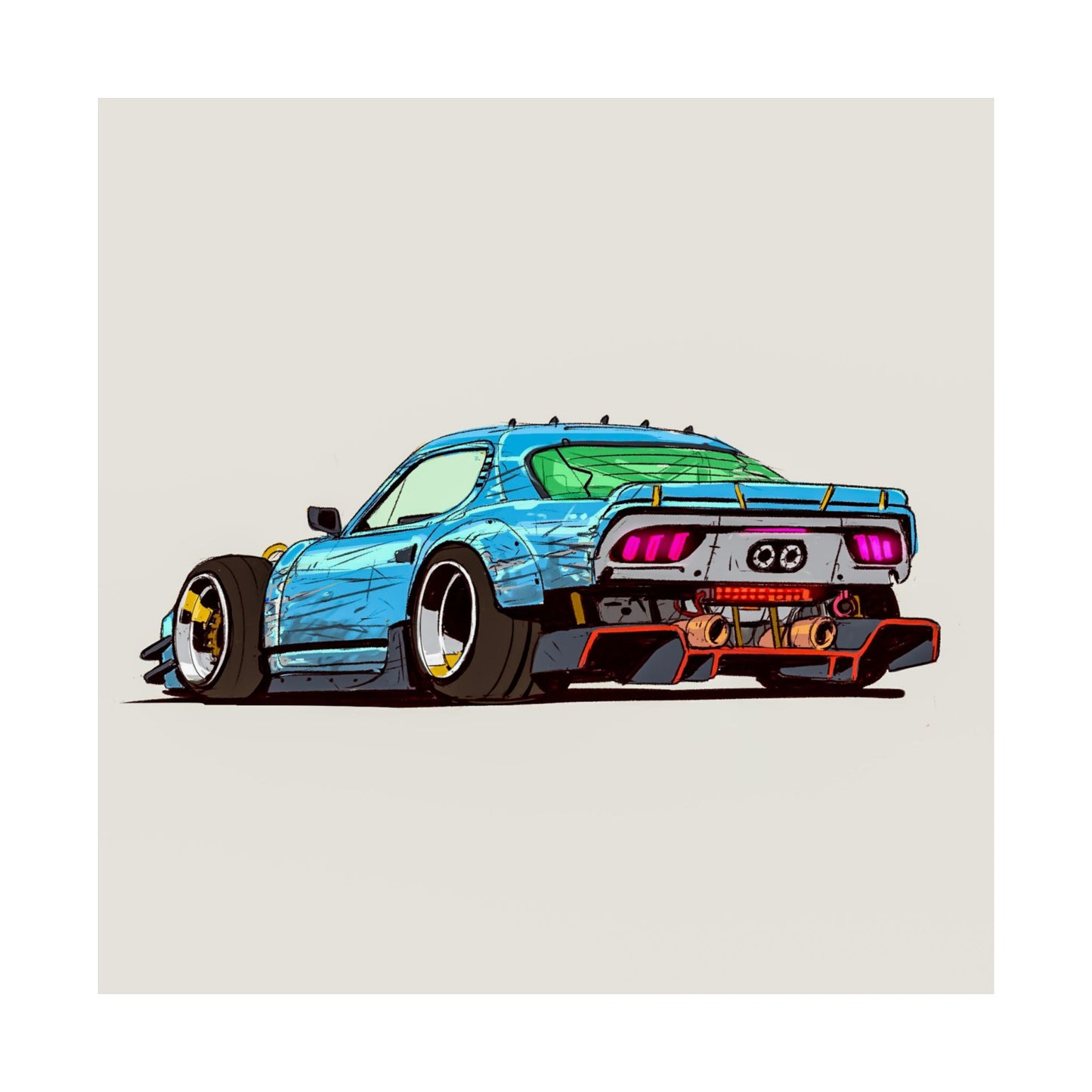 Midnight Aero – Widebody Street Machine Poster