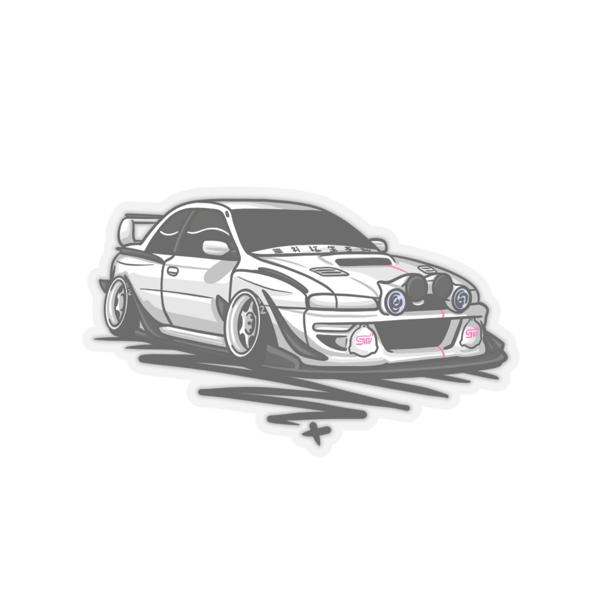 Sxetched – Subie Widebody Rally Stance Sticker
